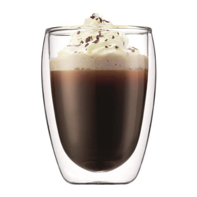 BODUM CHAMBORD Set da caffè a pistone - 8 tazze - 1L - Grigio - Con 2 bicchieri a doppia faccia Pavina 0,35l