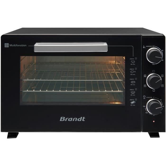 BRANDT FC469MUB - Mini-Forno 46 litri - 1800W - Multifunzioni - Termostato regolabile 230C - Timer 120min - Alluminio - Nero