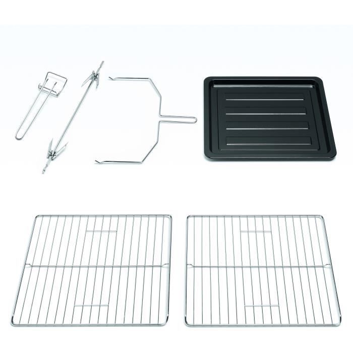 BRANDT FC469MUB - Mini-Forno 46 litri - 1800W - Multifunzioni - Termostato regolabile 230C - Timer 120min - Alluminio - Nero