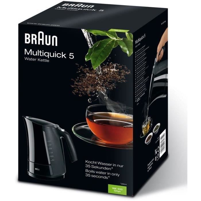 BRAUN WK500BK Bollitore elettrico Multiquick 5 - 1,6 L - Nero