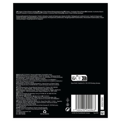 Cartuccia di pulizia - BRAUN - CCR8-LOTION 3in1 ShaverCare - Per stazione SmartCare - Confezione da 8