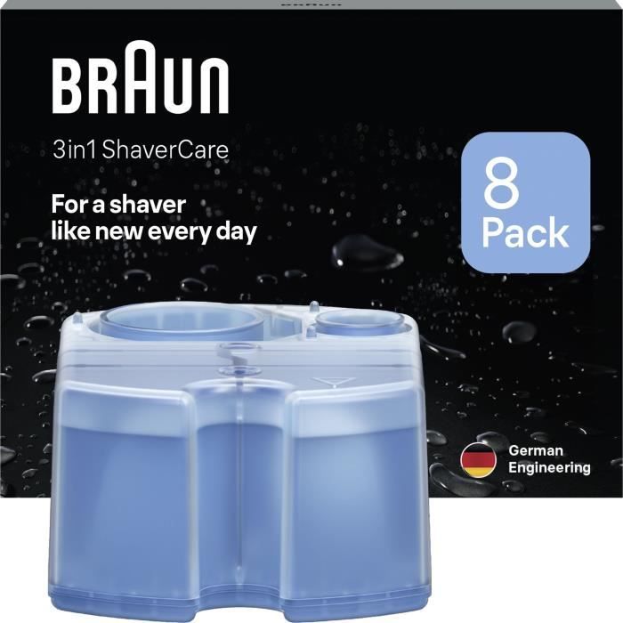 Cartuccia di pulizia - BRAUN - CCR8-LOTION 3in1 ShaverCare - Per stazione SmartCare - Confezione da 8