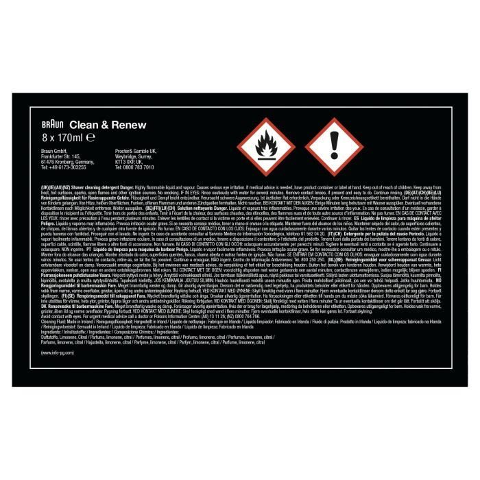Cartuccia di pulizia - BRAUN - CCR8-LOTION 3in1 ShaverCare - Per stazione SmartCare - Confezione da 8