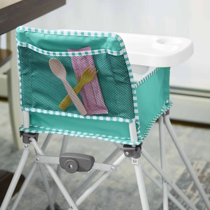 BRIGHT STARS Pop N Dine - Seggiolone per la pappa del bambino, pieghevole, portatile, da viaggio, leggero, facile da pulire, borsa per il trasporto inclusa