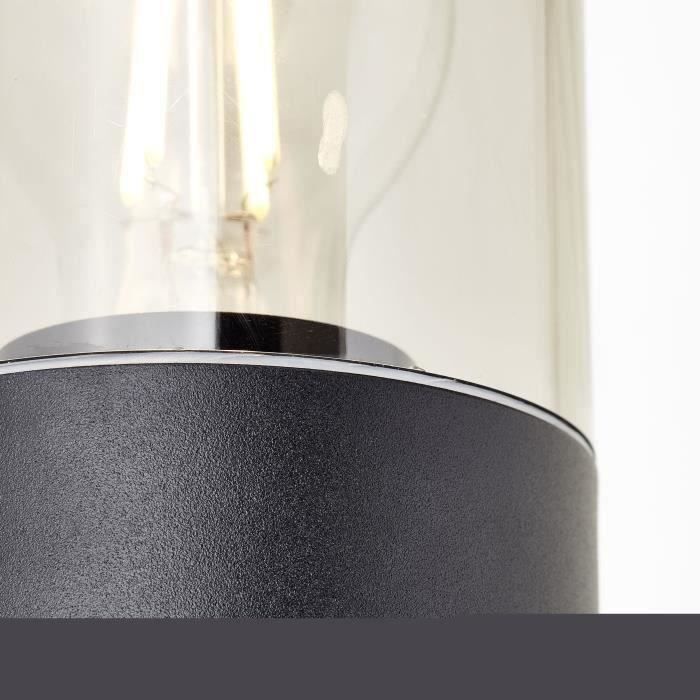 Applique esterno Sergioro 2L con rilevatore, depoli nero, 2x27 20w, lampadina non inclusa