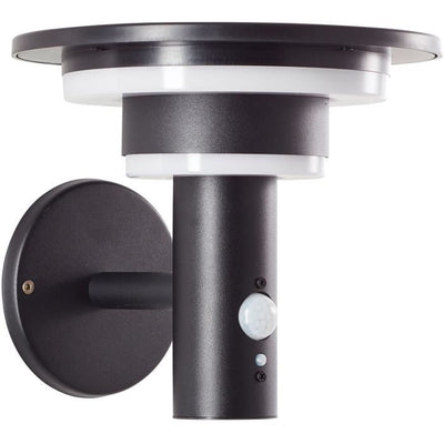 Applique da esterno - BRILLIANT - GARVINA - LED e solare - Rilevatore di movimento - Acciaio inossidabile e plastica - 4 W - Nero