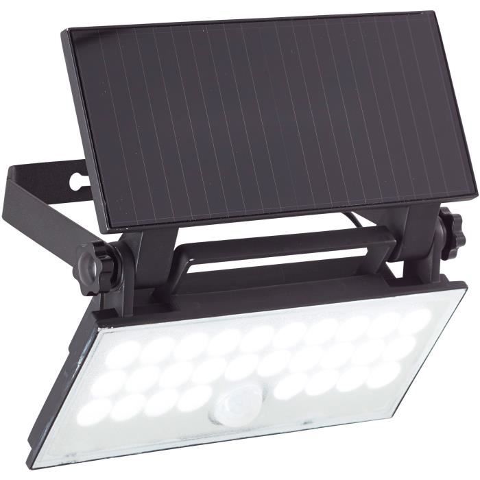 Applique da esterno - BRILLIANT - LUTON - LED e solare - Rilevatore di movimento - Plastica e metallo - 4 W - Nero
