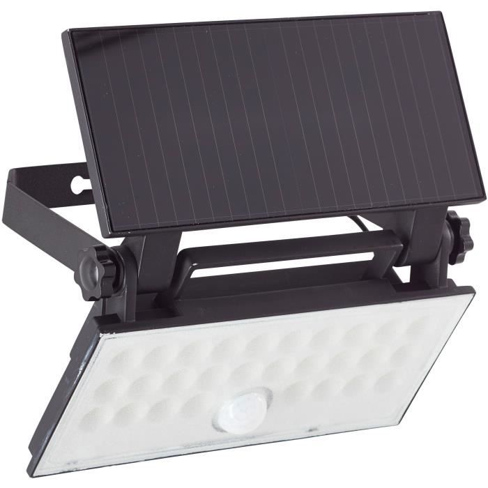 Applique da esterno - BRILLIANT - LUTON - LED e solare - Rilevatore di movimento - Plastica e metallo - 4 W - Nero