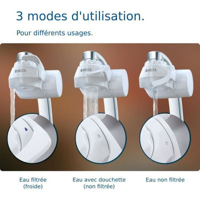 Sistema di filtrazione per rubinetteria - BRITA - ON TAP V - 600 L di acqua filtrata / 4 mesi - 3 modalità di utilizzo - 5 adattatori inclusi
