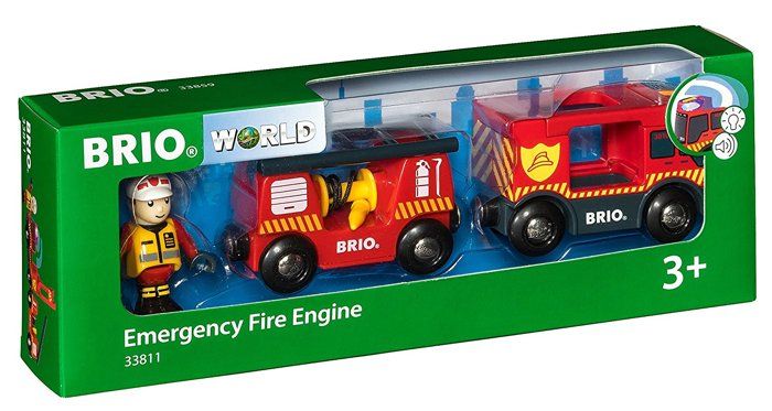 BRIO World - 33811 - Fire Truck Sound And Light - Giocattolo in legno