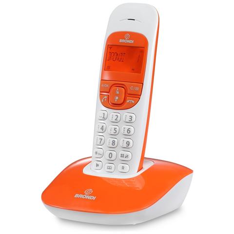 BRONDI NICE (BIANCO/ARANCIO) - TELEFONO CORDLESS SINGOLO - VIVAVOCE