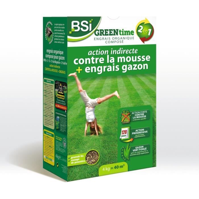 BSI - Fertilizzante per prato - Greentime - Fertilizzare il prato - fino a 40 m - 4 kg