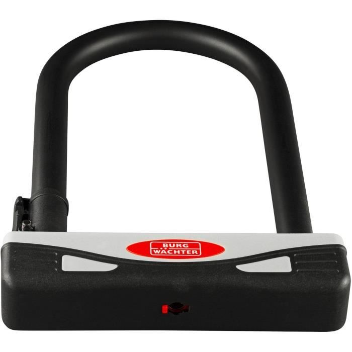 Lucchetto per bicicletta a U - BURG WACHTER - 1600 HB 170/210 - Acciaio ultra resistente 16 mm, doppia chiusura