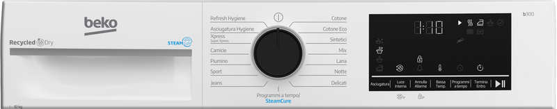 Beko bt3103is_it asciugatrice 10kg, classe c a pompa di calore, 15 programmi