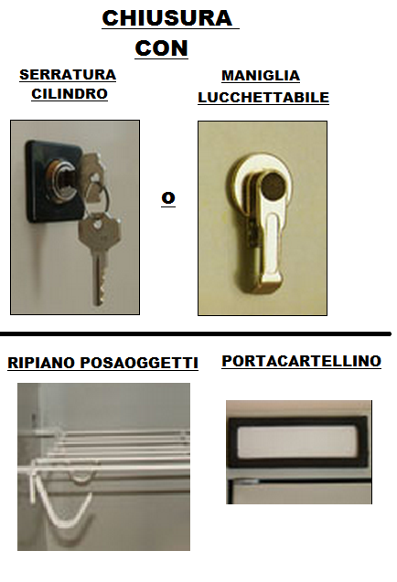 Armadietto spogliatoio sporco/pulito ad 1 posto in pronta consegna cm. 43x47x180h