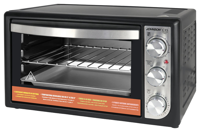 Forno Elettrico Multifunzione C35CeramicPlus 1500W 35L Ventilato Timer 5 Pareti