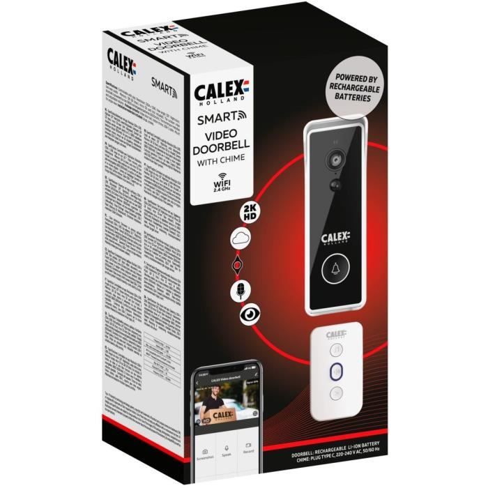 Videocitofono - CALEX - SMART BATTERY - Senza scheda SD - Con suoneria