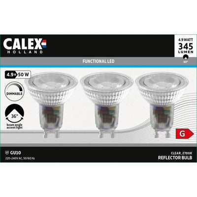 Lampadina LED con riflettore - CALEX - GU10 - 4,9 W - 345 lm - 2700 K - Intensità variabile - Cromo