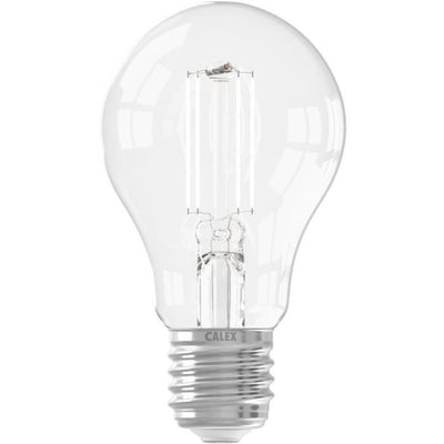 Lampadina LED E27 - CALEX - STANDARD A60 - Filamento dritto - 7 W - 806 lm - 2700 K - Dimmerabile - Trasparente