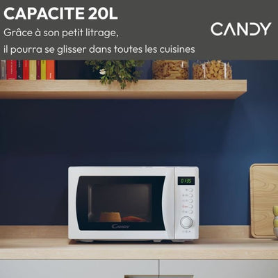 CMWA20SDLW Microonde Mono CANDY Idea - 20 L - MO: 700 W - Digital UI - 8 programmi automatici - Bianco