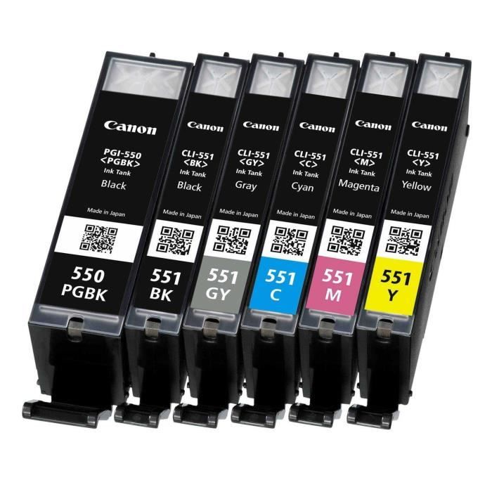 Cartuccia Canon INK PGI-550 / CLI-551 C, M, Y, BK, GY