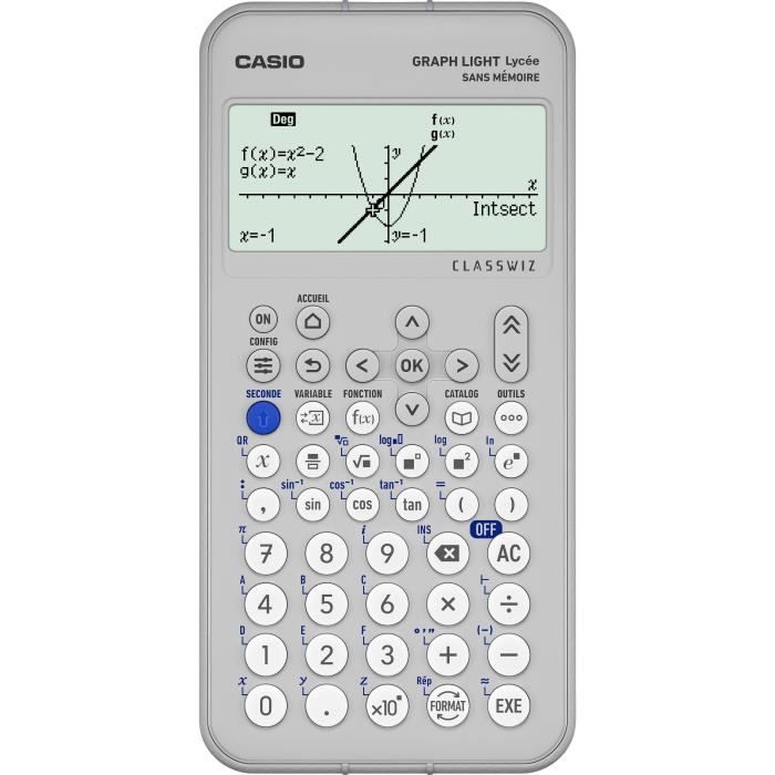 Calcolatrice grafica - CASIO - Scuola superiore - Graph Light - Bianca
