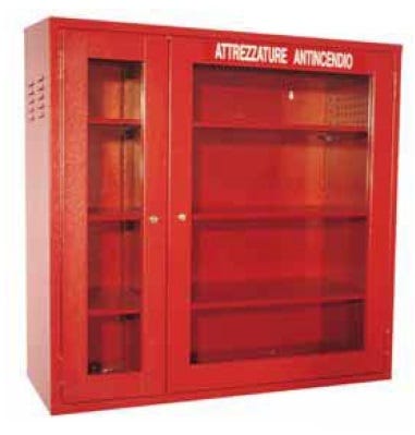 Armadio per dispositivi di protezione individuale con ante scorrevoli in vetro con lastre non frangibili cm. 100x40x100h