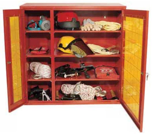 Armadio con lastre frangibili SAFE CRASH per dispositivi di protezione individuale cm. 100x40x100h