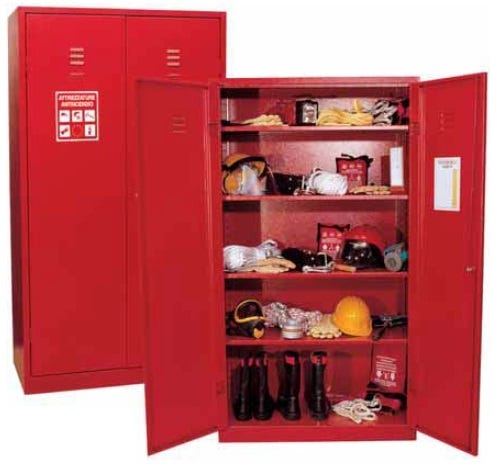Armadio di metallo con piani interni regolabili per dispositivi di protezione individuale cm. 100x45x180h