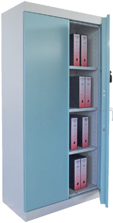 Armadio metallico blindato certificato in classe S1 spessore 30/10 cm. 90x50x180h