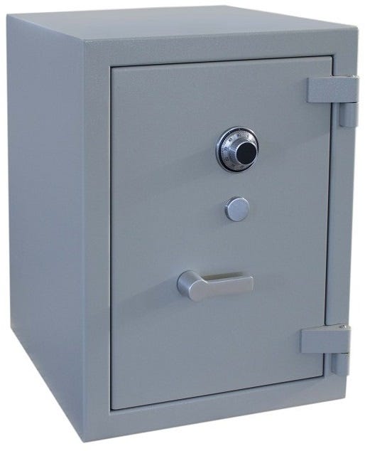 Armadio blindato di sicurezza monoblocco grado II - EN 1143-1 spessore 30/10 cm. 80x60x55h