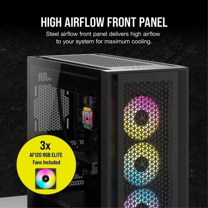 Caja para PC - CORSAIR - FRAME 5000D RS ARGB Airflow - Semitorre - Negra - CC-9011309-WW