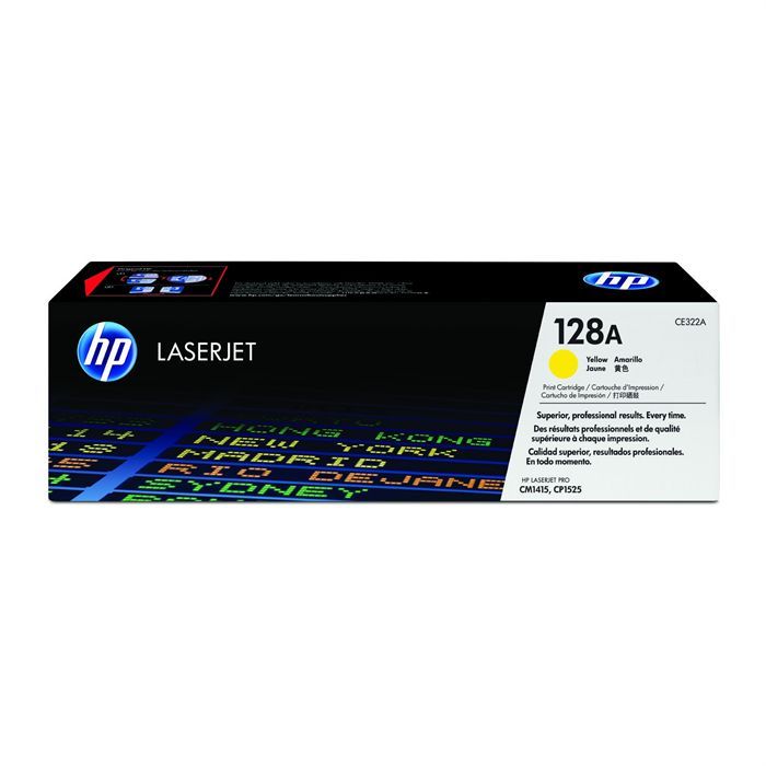TONER HP 128A (CE322A) giallo - cartuccia originale per stampanti HP Color LaserJet CP1525/CM1415MFP