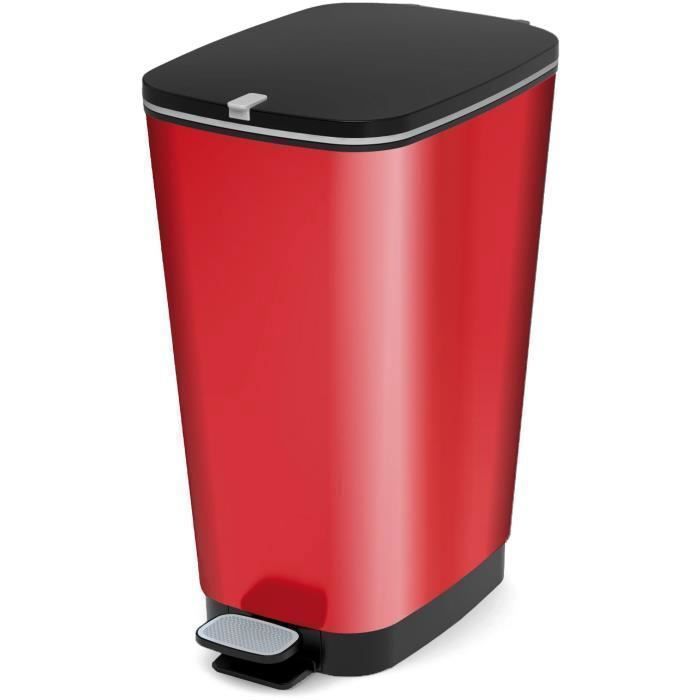 Pattumiera a pedale KIS Chic Bin Style - L - 50 l - Rosso