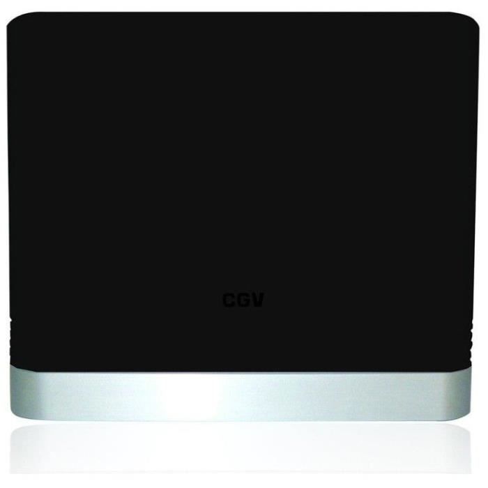 Antenna TV da interno - CGV - AN REGLISSE CE RED 700 - HD/UHD - Filtro 4G/5G - Alimentatore. 5 V