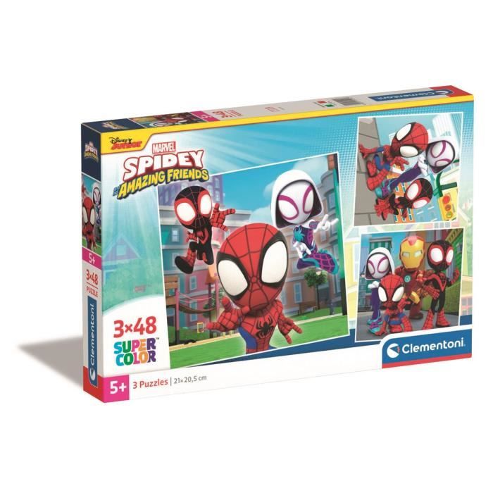CLEMENTONI - 3x48 pezzi - Spidey e i suoi straordinari amici