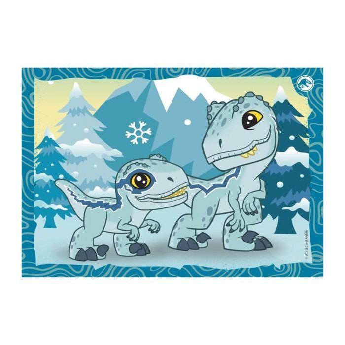 CLEMENTONI Puzzle 4 in 1 Jurassic World