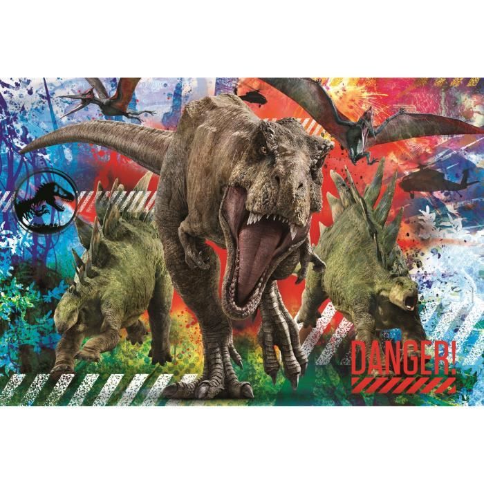 CLEMENTONI - 26456 - SuperColor 60 pezzi Maxi - Jurassic World