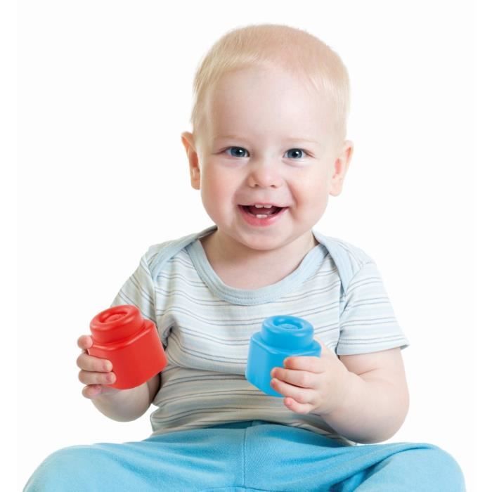 Clementoni - Clemmy Baby - Busta da 40 cubetti morbidi - Misti - Dai 9 mesi - Il cubo morbido garantisce sicurezza ed è utilizzabile su Mac