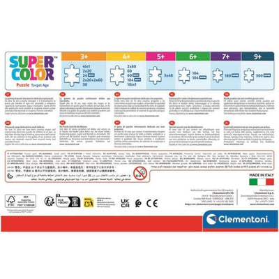 CLEMENTONI - Puzzle 4 in 1 - Una giornata con gli unicorni