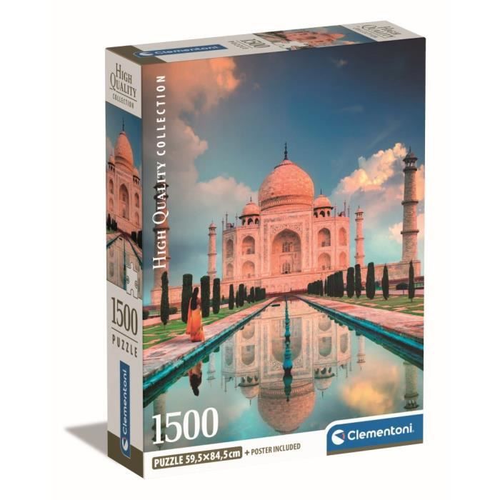 Clementoni - 1500p Taj Mahal - 59,2 x 84,3 cm - Con poster
