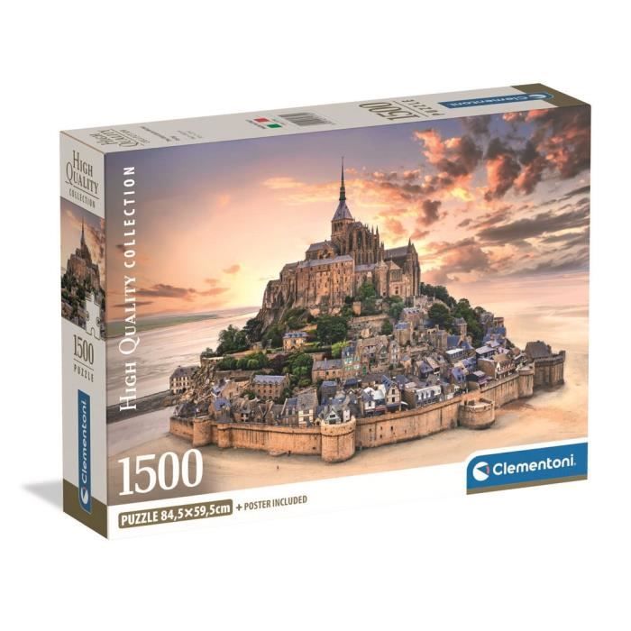 CLEMENTONI - Compatto 1500 pezzi - Mont Saint-Michel