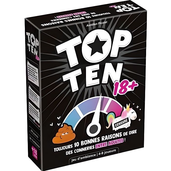 Cocktail Giochi  Top Ten 18+ Gioco da tavolo  dai 14 anni  da 4 a 9 giocatori  30 minuti