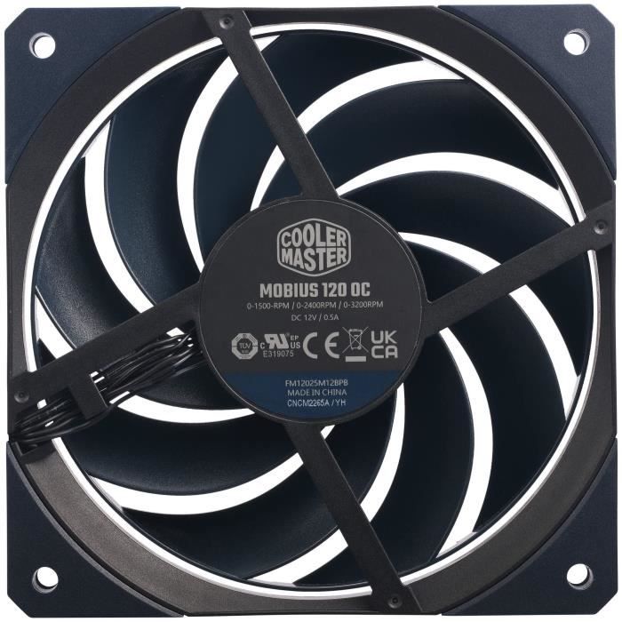 Raffreddamento PC - COOLER MASTER - Mobius 120 OC - 120 mm - 3 velocità - 3200 rpm max