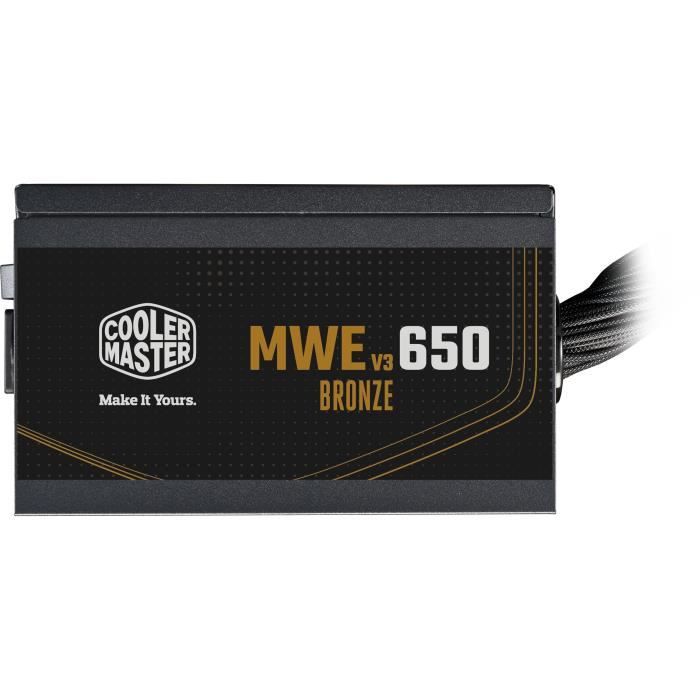 COOLER MASTER MWE Bronze 650W V2 - Alimentazione 650W - 230V (Certificato 80 Plus Bronze 5 anni di garanzia) Cavi flat neri