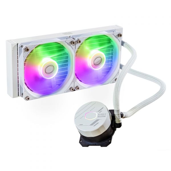 COOLER MASTER DISSIPATORE CPU UNIV. LIQUIDO RGB WHITE MLW-D24M-A18P...