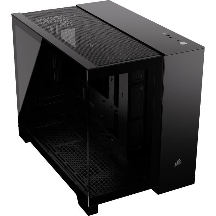 Case per PC - CORSAIR - 2500X Micro ATX Dual Chamber in vetro temperato - Nero