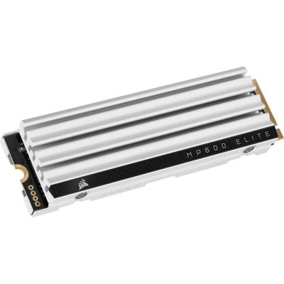 Unità SSD interna - CORSAIR - MP600 ELITE 1TB Gen4 PCIe x4 NVMe M.2 SSD ottimizzata per PS5 con dissipatore di calore LP - Bianco