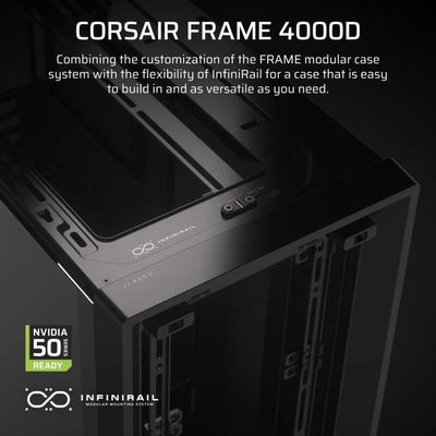 Case per PC - CORSAIR - Serie FRAME 4000D - Mid-Tower - Nero