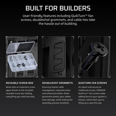 Case per PC - CORSAIR - Serie 5000T - Mid-Tower - Nero